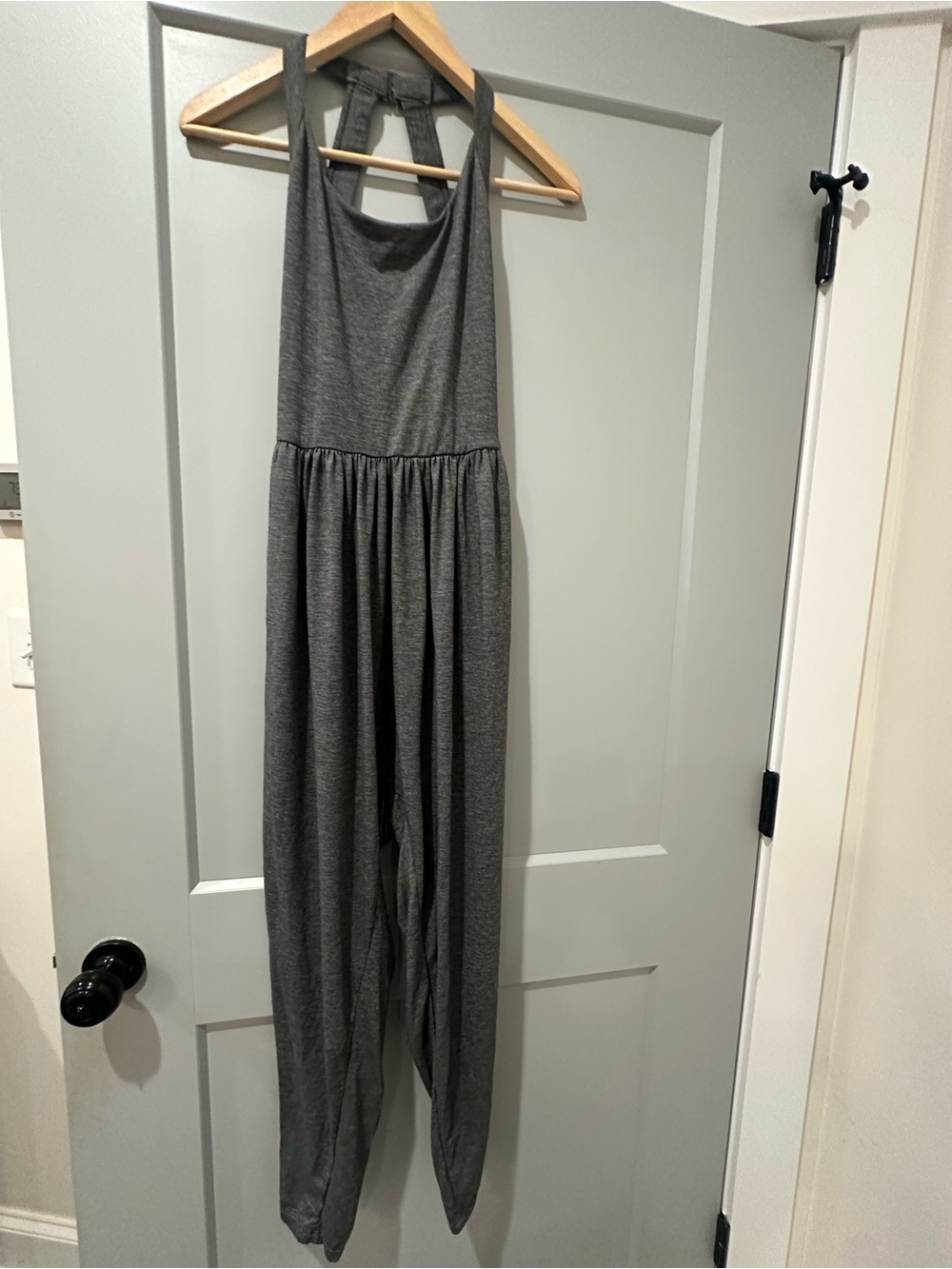 Gray Halter Jumpsuit - Women's Casual Lounge wear